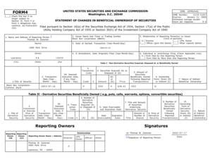 SEC Form 4 Statement of Changes in Beneficial Ownership