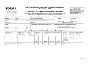 Form 4 Statement of Changes in Beneficial Ownership