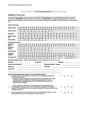 GEHA Adderall XR Prior Authorization Form
