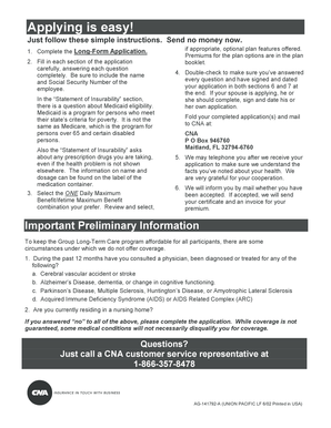 Long-Term Care Insurance Application