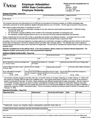 ARRA Employer Attestation Form