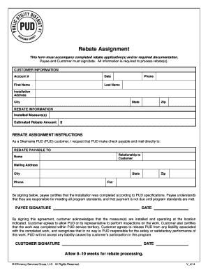 Rebate Assignment Form