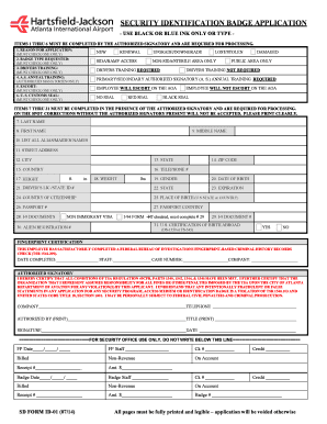 Security Identification Badge Application