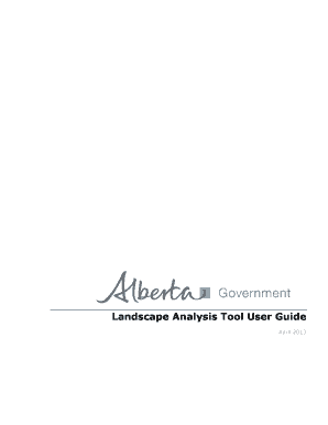 landscape analysis tool user guide form