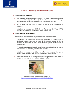 Normas para la toma de muestras