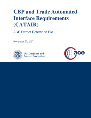 ACE CATAIR Extract Reference. ACE CATAIR Extract Reference