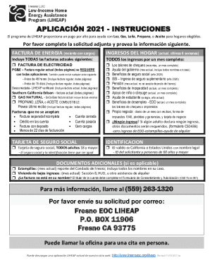 Fresno EOC LIHEAP P.O. BOX 11906 Fresno CA 93775