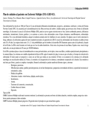 Plan de cuidados al paciente con Esclerosis Mltiple (EM ...