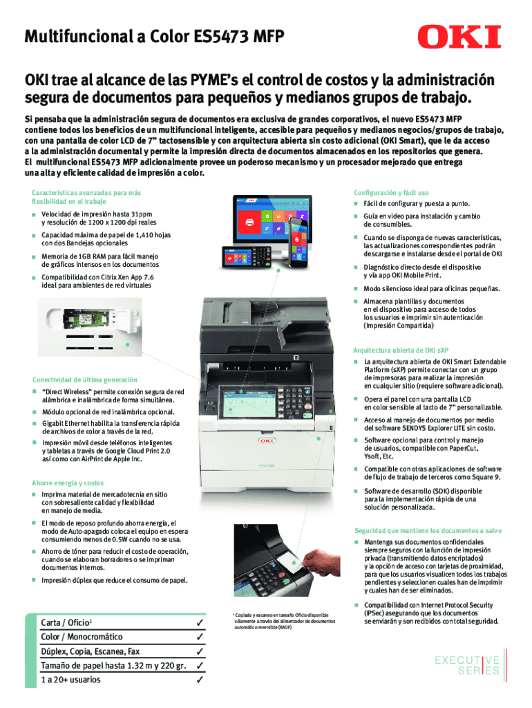Fillable Online a Color ES5473 MFP Fax Email Print pdfFiller Fillable Online a Color ES5473 MFP Fax Email Print pdfFiller