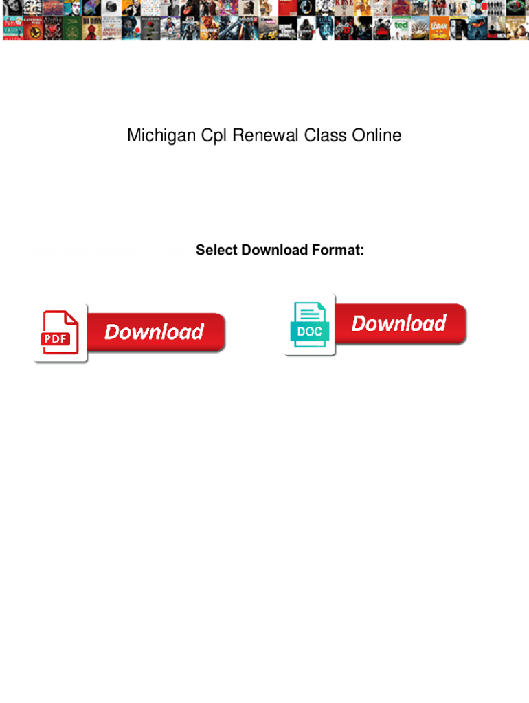 Fillable Online Michigan Cpl Renewal Class Online olympus. Michigan Cpl