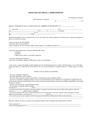 Scarica in formato word o pdf il ... - Messa a disposizione