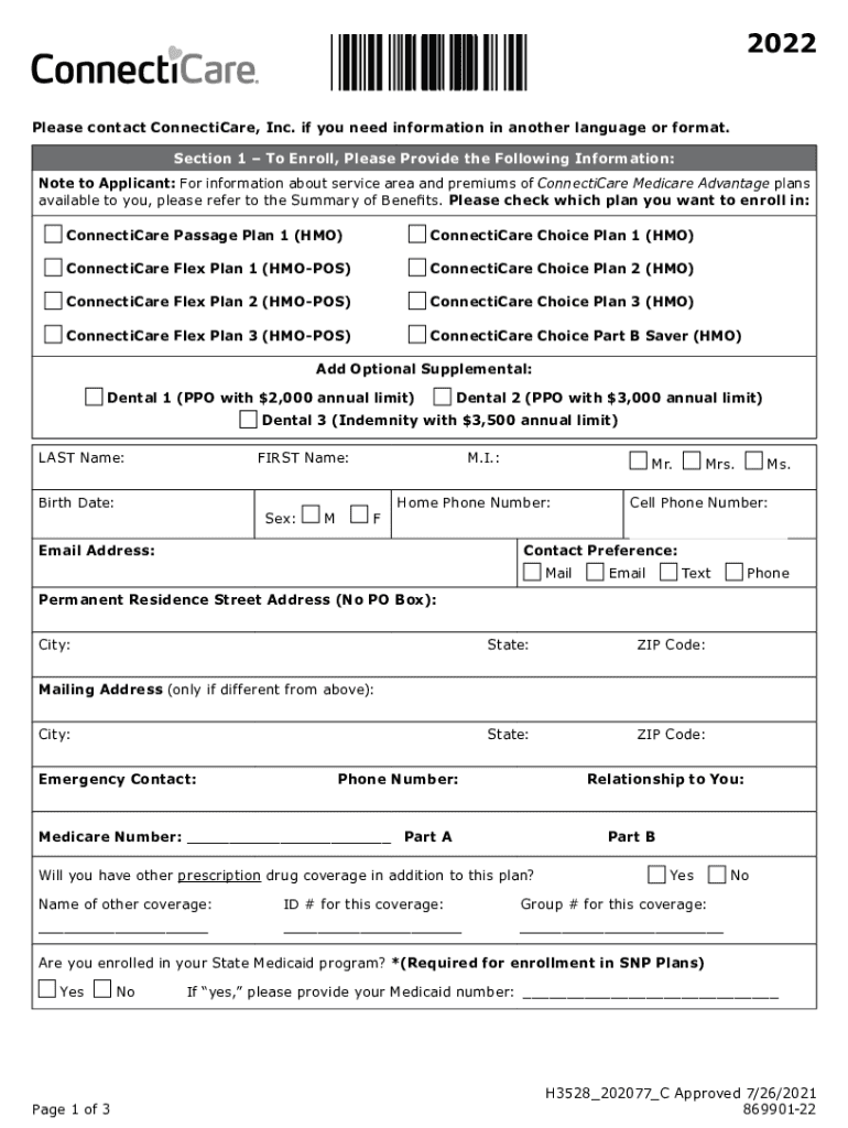 Fillable Online Fillable Online INDIVIDUAL ENROLLMENT REQUEST FORM