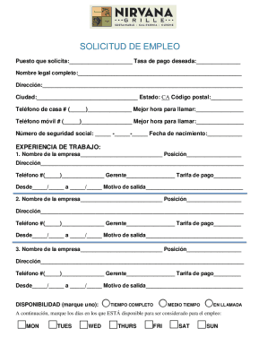 Union SPANISH NEW HIRE Application - Esparza Enterprises