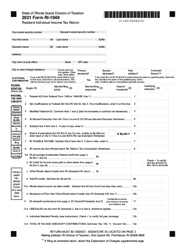 1040 form 2021 Preview on Page 1