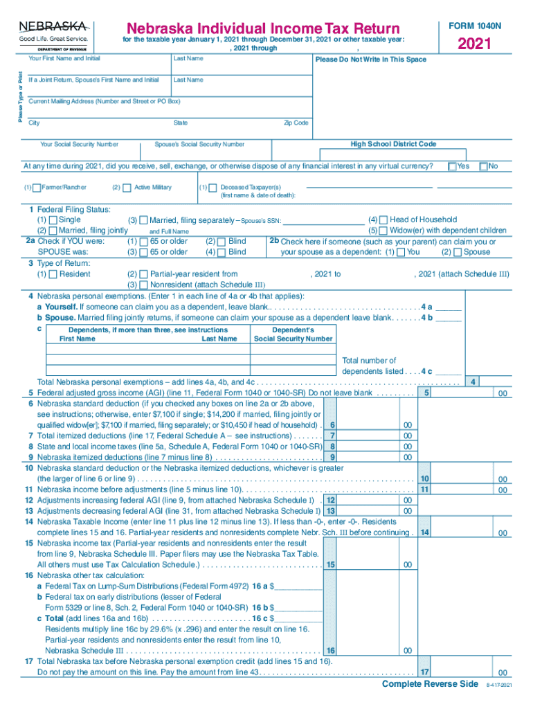 nebraska 1040n Preview on Page 1.