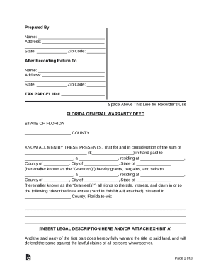 Florida General Warranty Deed