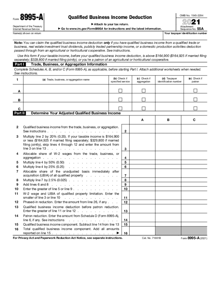 form 8995 Preview on Page 1