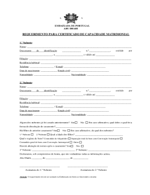 REQUERIMENTO PARA CERTIFICADO DE CAPACIDADE ...