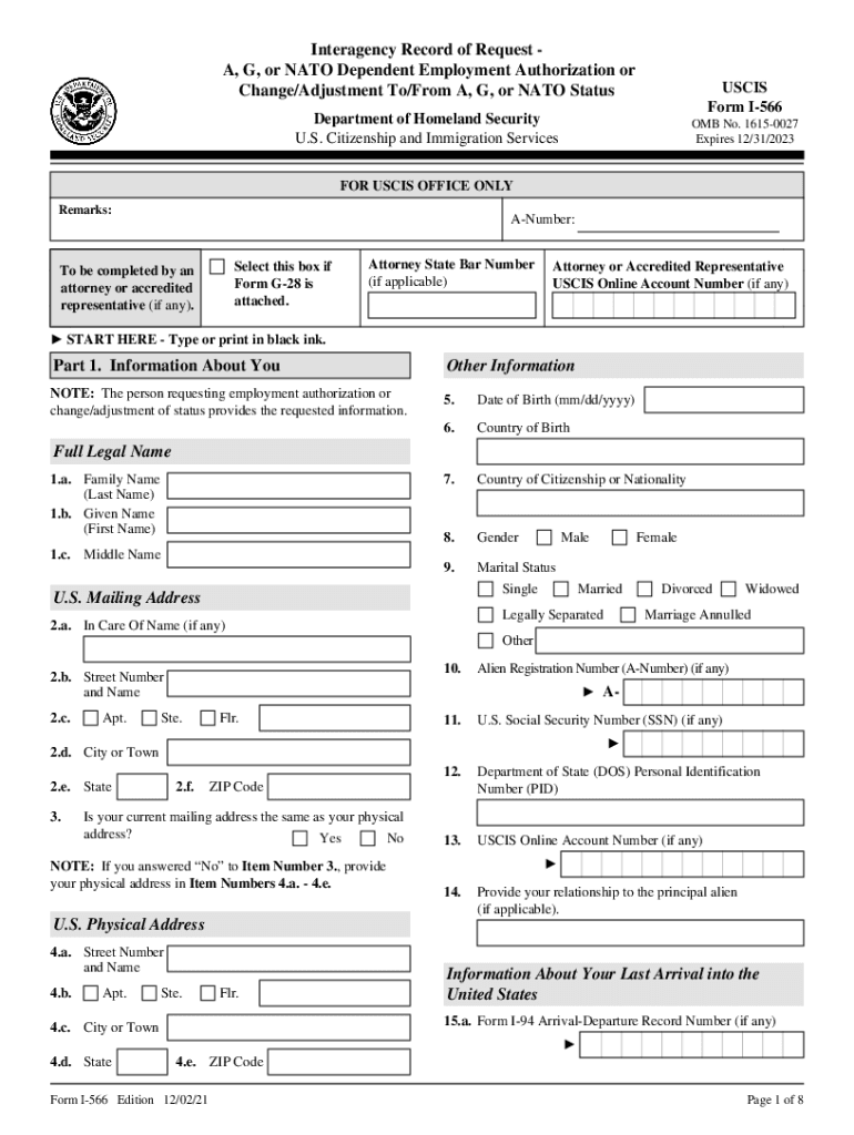 uscis i 566 Preview on Page 1