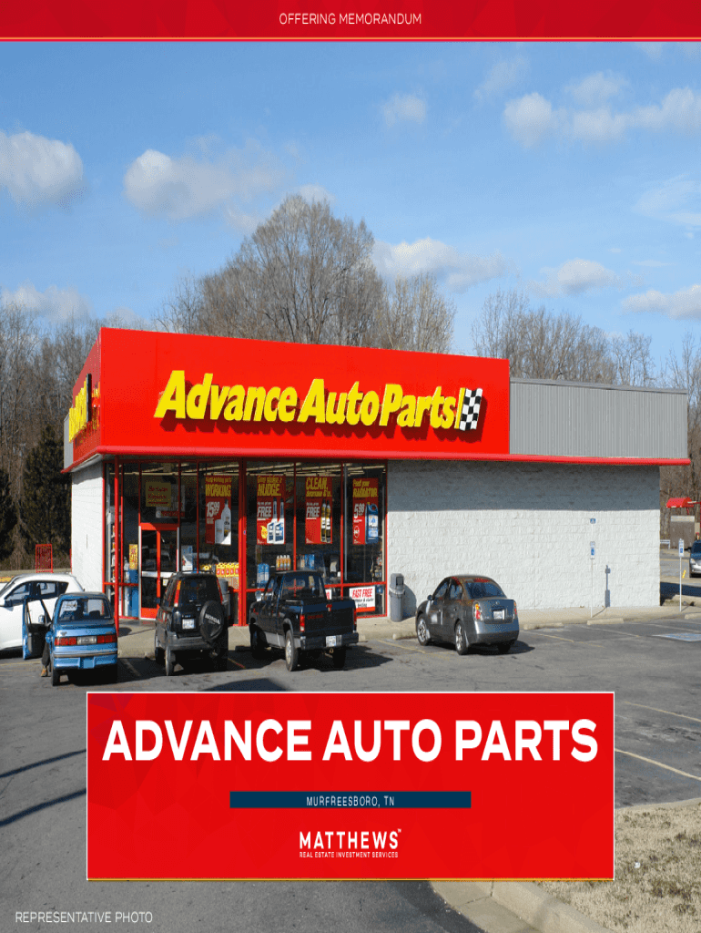 Fillable Online Advance Auto Parts 510 SE Broad St, Murfreesboro, TN
