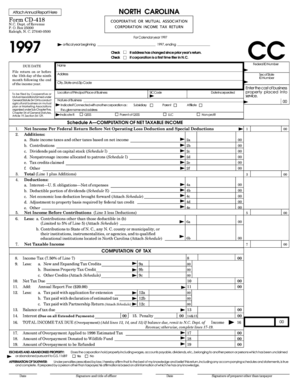 North Carolina Form CD-418