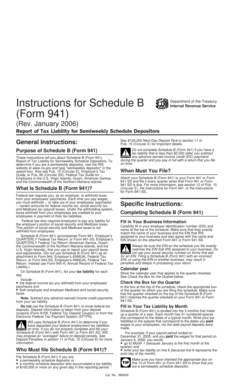 Schedule B Form 941 Instructions