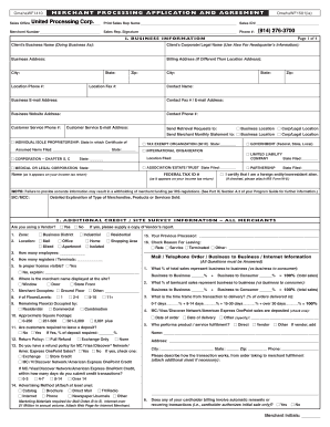 Omaha Merchant Processing Application and Agreement