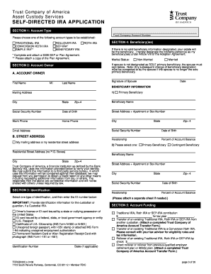 Self-Directed IRA Application