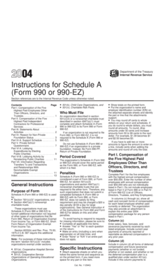 Instructions for Schedule A (Form 990 or 990-EZ)