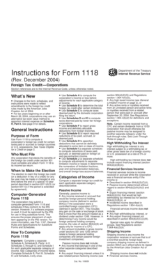 Form 1118 Instructions