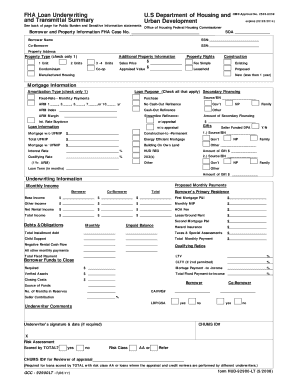FHA Loan Underwriting Form