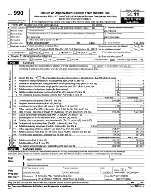 Form 990 Return of Organization Exempt From Income Tax