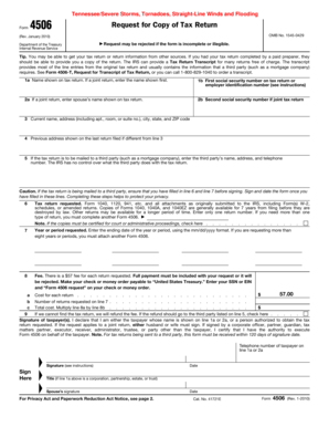 IRS Form 4506 Request for Copy of Tax Return
