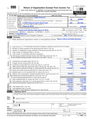 Form 990 Return of Organization Exempt From Income Tax