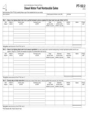 New York Diesel Motor Fuel Nontaxable Sales Form