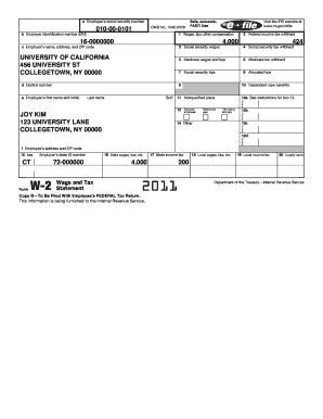 Form W-2 Wage and Tax Statement