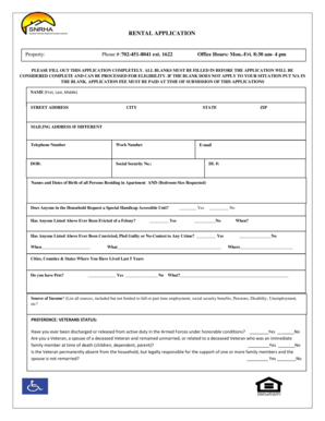 Rental Application Form