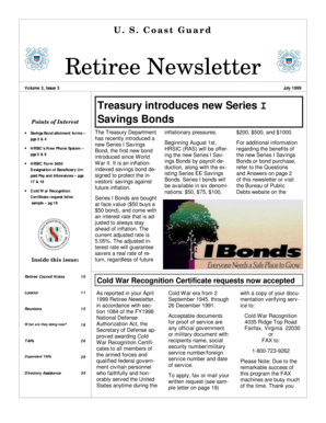 US Treasury Series I Savings Bond Allotment Form