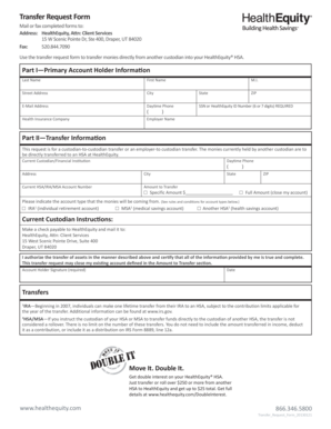 HealthEquity HSA Transfer Request Form