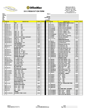 officemax supply requisition form