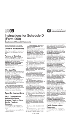Instructions for Schedule D (Form 990)