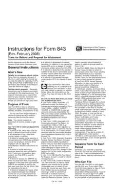 IRS Form 843 Instructions