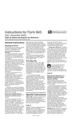 IRS Form 843 Instructions