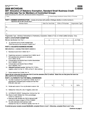 Michigan C-8009 Form