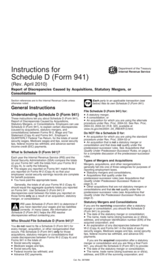 Schedule D (Form 941) Instructions