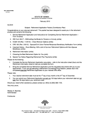 Hawaii Retirement Application Form 18