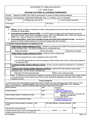 CG5150.PDF. Civilian Clothing Allowance Worksheet - uscg