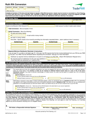 Roth IRA Conversion Form