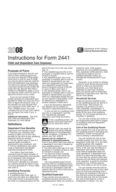 IRS Form 2441 Instructions