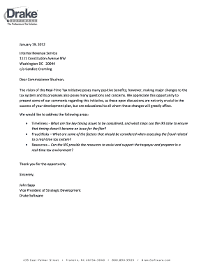 Real-Time Tax System Initiative Comments